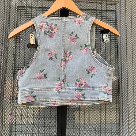 Wild Fable Women’s Denim Cropped-Top Size XS NWT - Picture 2 of 6